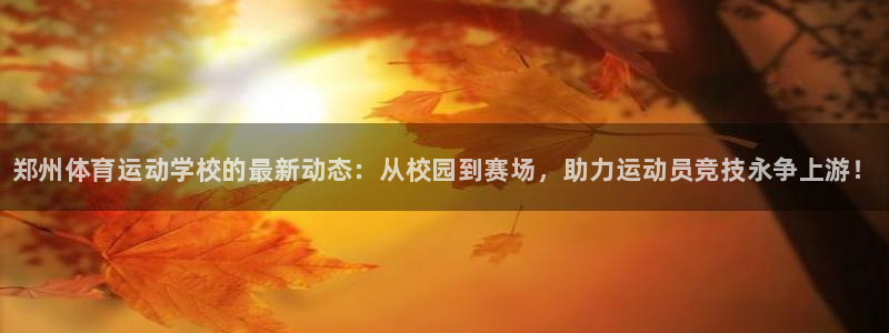 J9官方正版app集团简介：郑州体育运动学校的最新动态：从校